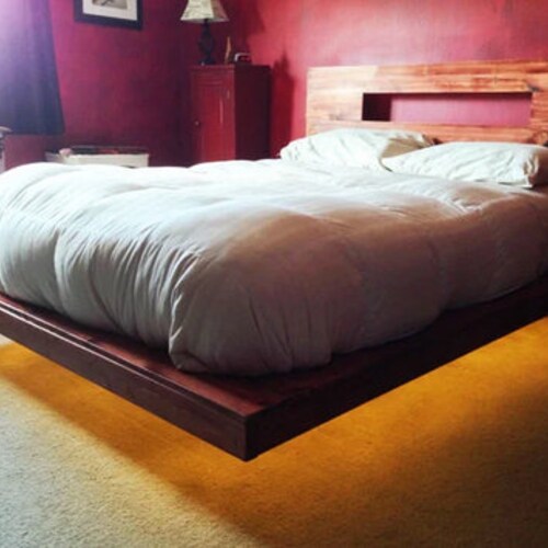 Build Your Own Floating Platform Bed Pattern King Queen Full Build Your Own Floating Platform Bed, Floating Platform Bed King Diy
