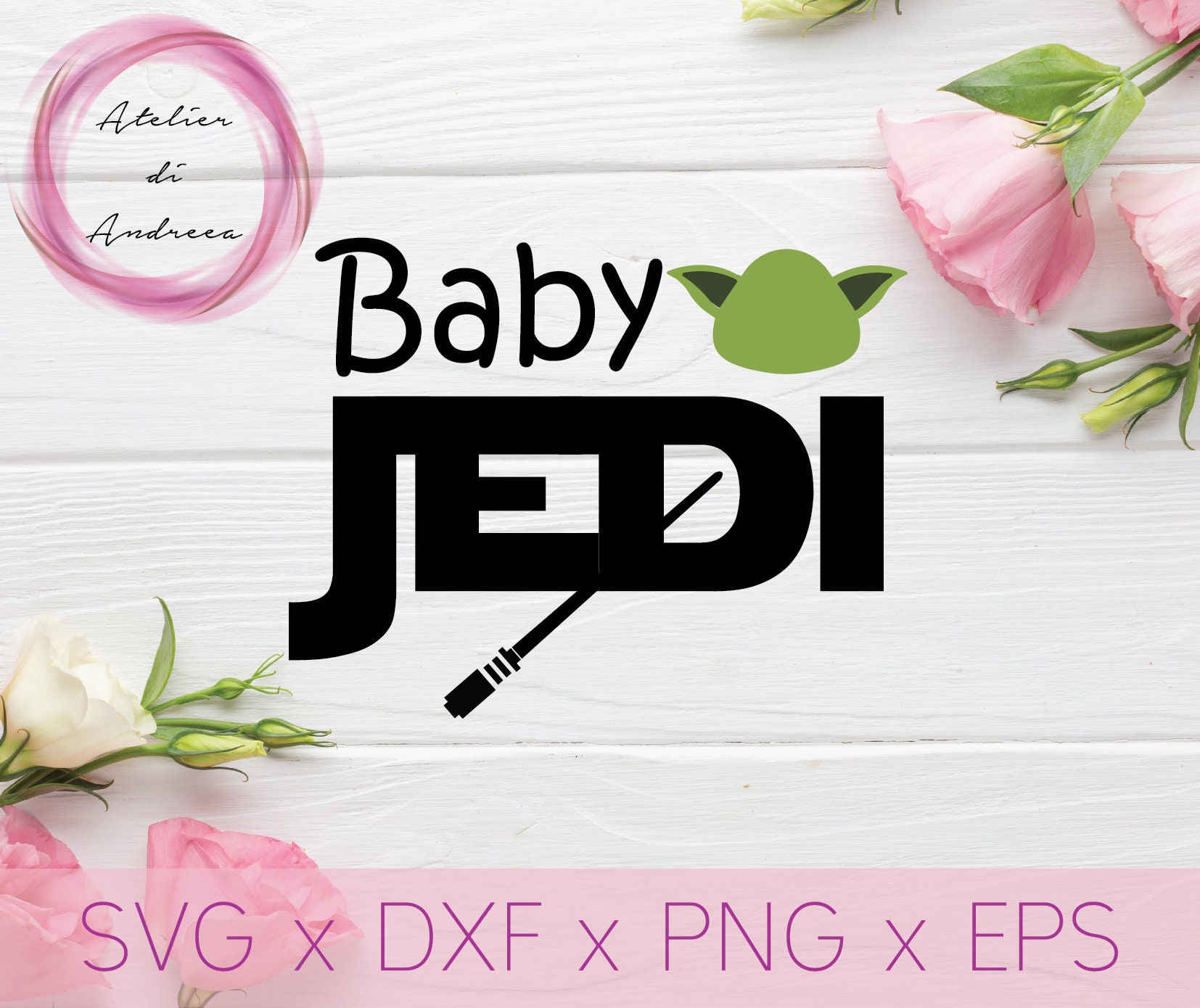 Download Baby Jedi Star Wars Svg Eps Png Dxf Cutting File Digital Etsy