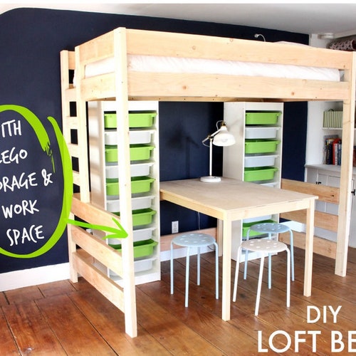 Diy Bunk Bed With Stairs, Diy Twin Bunk Bed With Storage