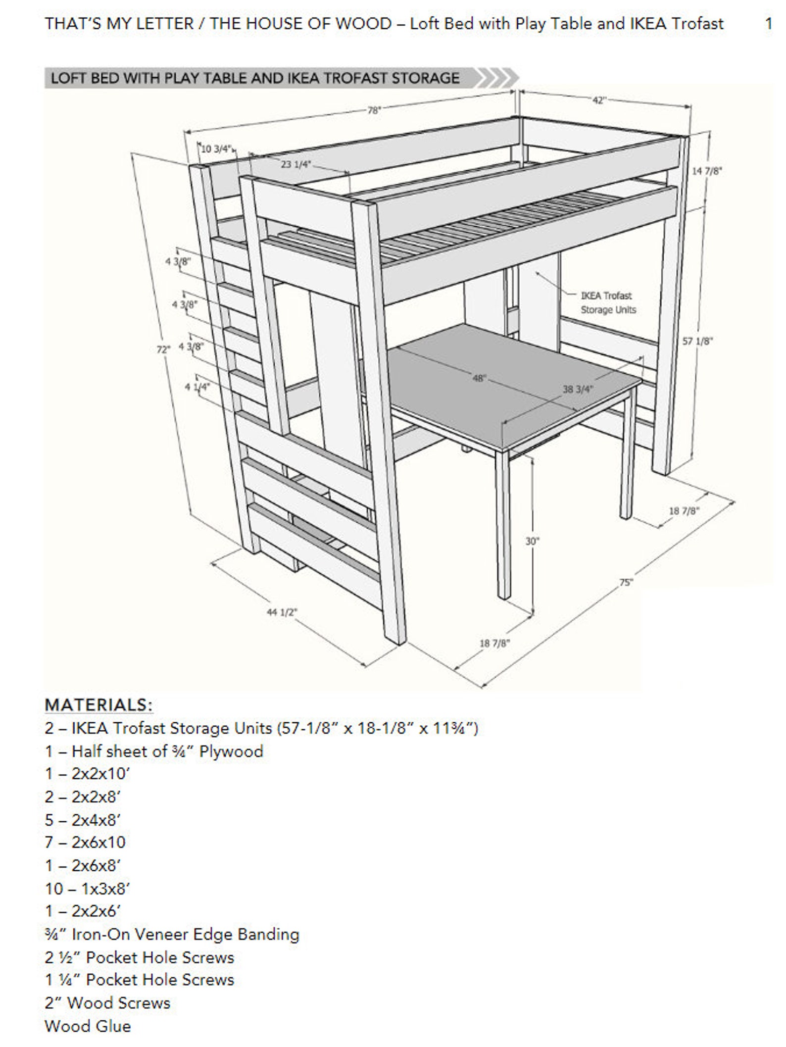 DIY Bunk Bed With Stairs Etsy