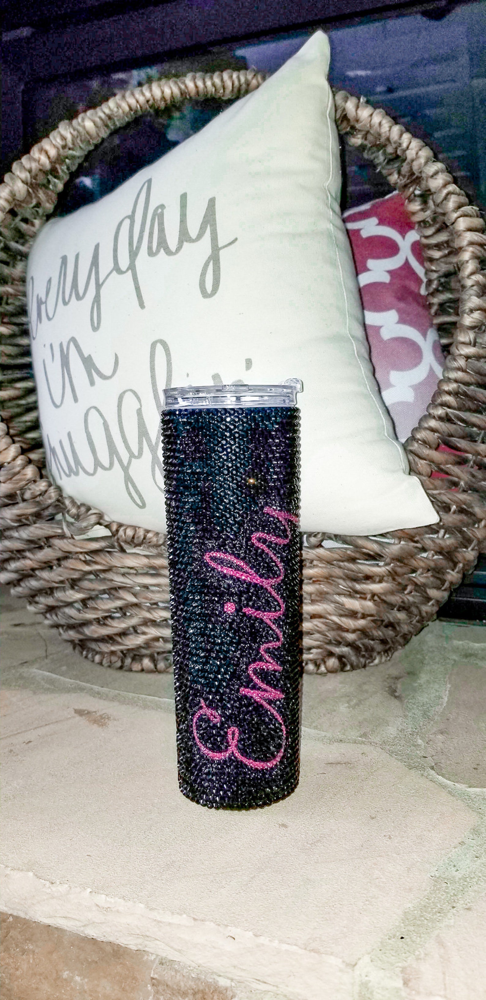 Custom Bling 30 oz Cup Rhinestone Tumbler Bling Tumbler Etsy