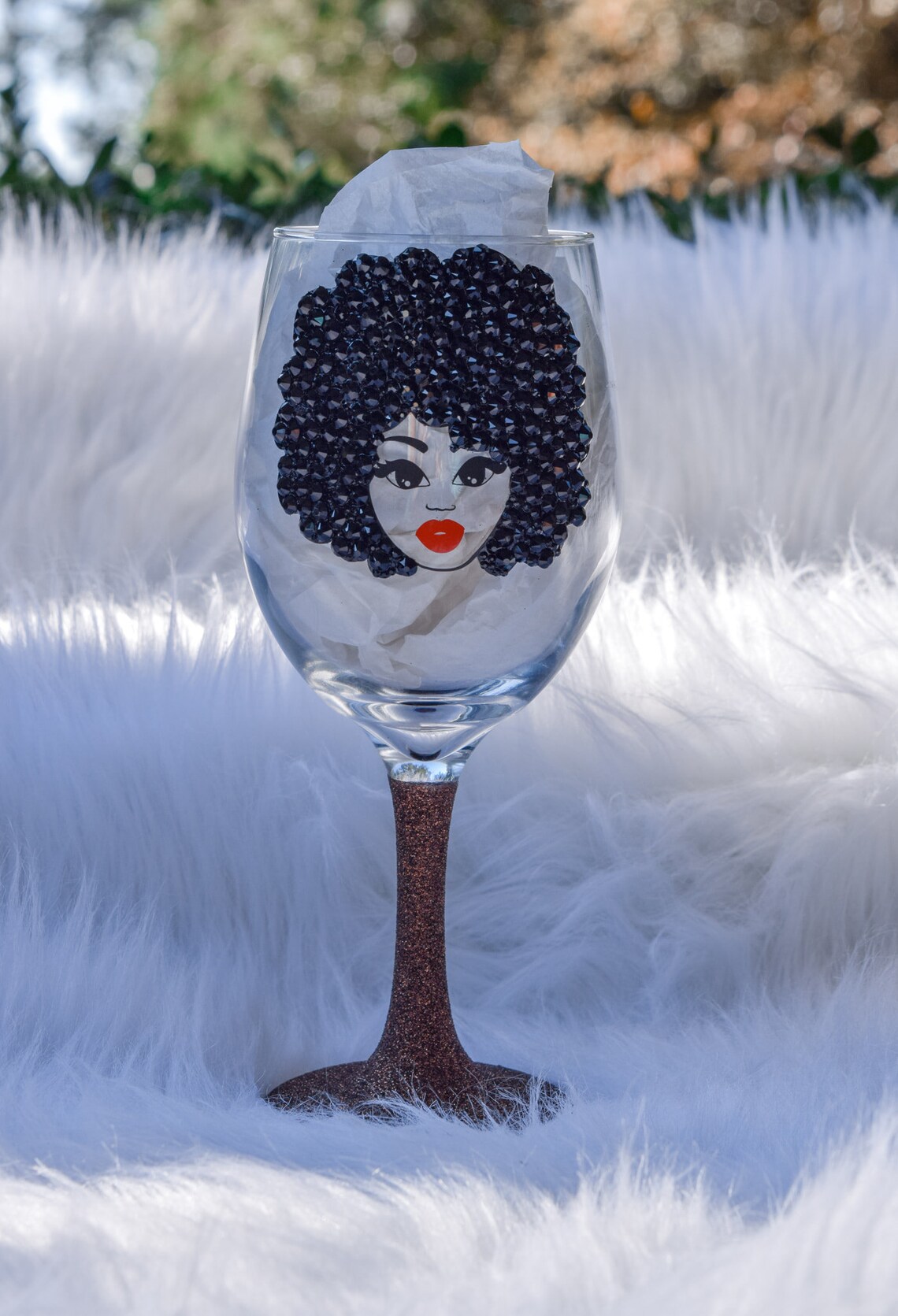 Black Girl magic Wine Glass Ready to Ship Etsy