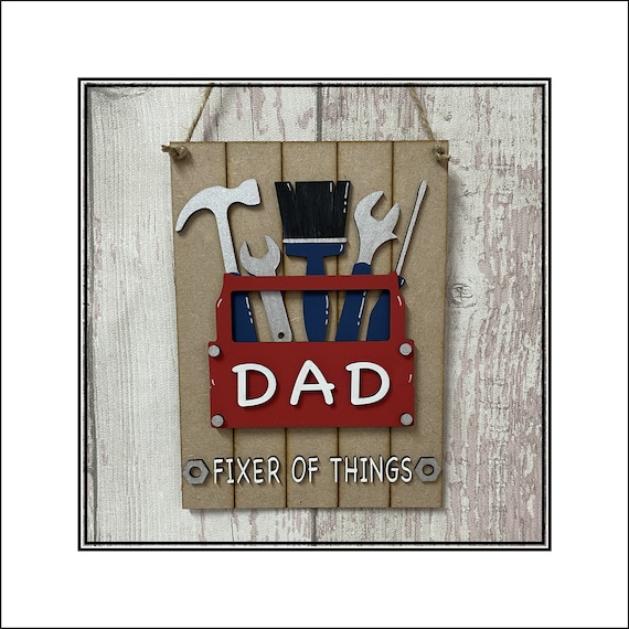 Dad Tool Box Plaque Fathers Day Gift Tool Box Dads Tool Etsy