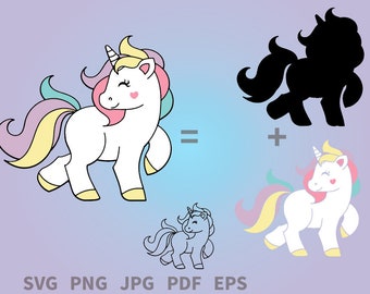 Download Layered Unicorn Svg Etsy