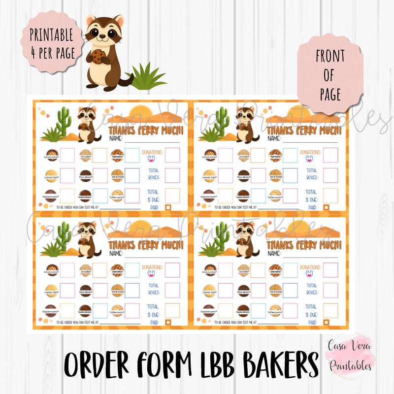 2026 Cookie Booth Sheets - Etsy