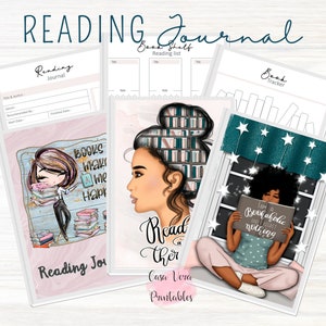 Printable Reading Journal, Reading Log, Reading Diary Planner, Reading Tracker, Book Review, Book Planner, Digital /  8.5 x 11" Printable