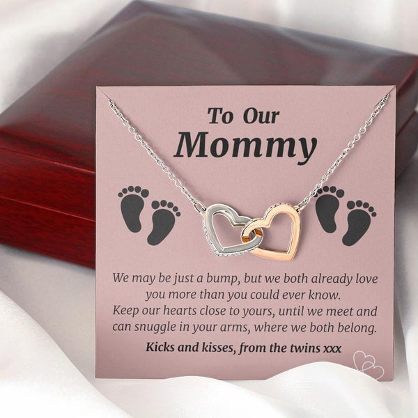 Twin Baby Gift, Twins Baby Shower, Twins Gender Reveal, Future Mom of Twins, Twin Bump To Mom, Gift From Twins, Twin Mama, Mothers Day Gift