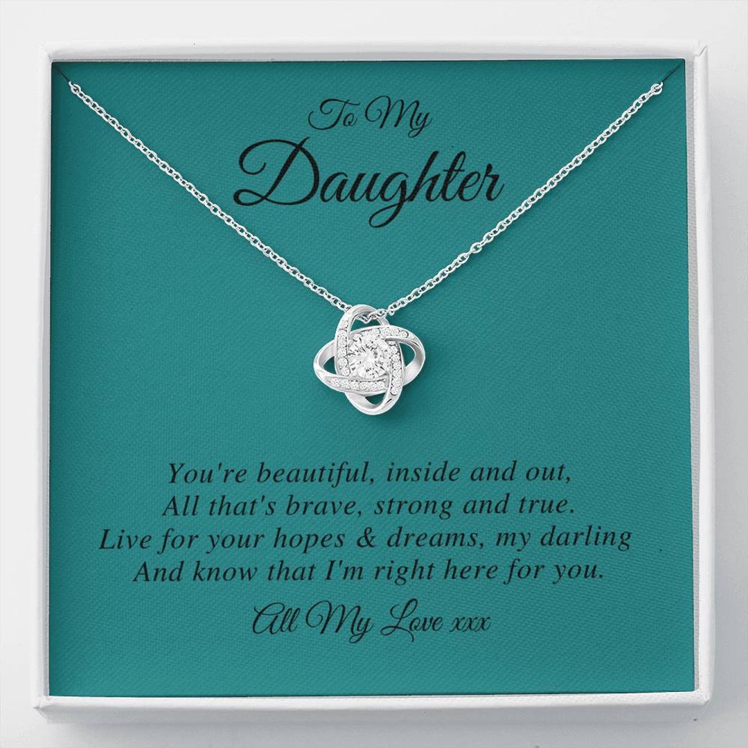 Daughter Necklace Daughter Gift Daughter Necklace From Mom Etsy