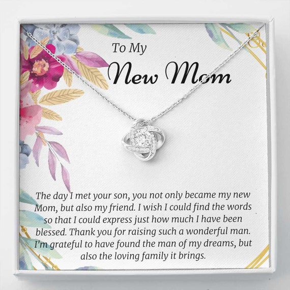 Gift for Boyfriend's Mom, Boyfriend's Mom Necklace, Boyfriends Mom Christmas / Holiday Gift, Mother's Day Gift, Future Mil Thank You Gift 14K White