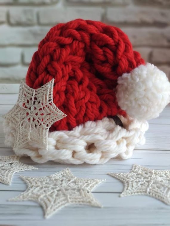 手編みウールのサンタ帽子 - クリスマスツリーの飾り - Etsy 日本