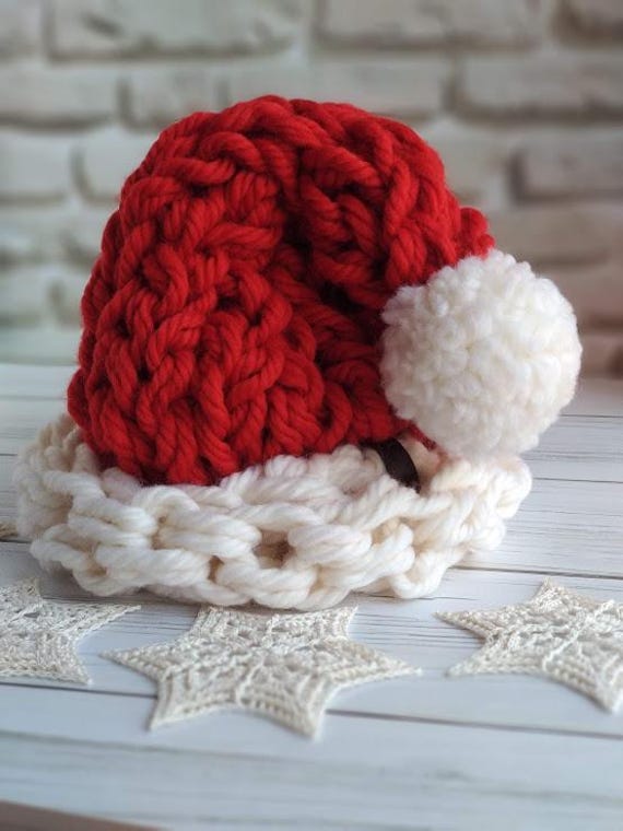 手編みウールのサンタ帽子 - クリスマスツリーの飾り - Etsy 日本