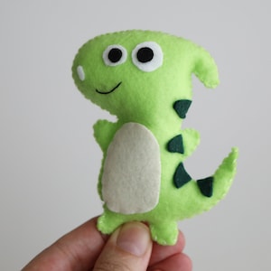 Felt pattern dinosaur PDF, Pattern dinosaur felt Sewing, Cute dinosaur ornament, DIY dinosaur sewing image 3