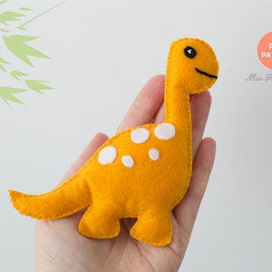 Dinosaur Felt Animals PDF pattern download, Plush Sewing Pattern for Ornaments, Baby Mobile, Cute dinosaur toy sewing tutorial image 3