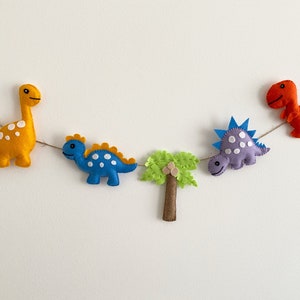 Dinosaur Felt Animals PDF pattern download, Plush Sewing Pattern for Ornaments, Baby Mobile, Cute dinosaur toy sewing tutorial image 2