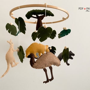 Australian Animal Sewing PDF Patterns, Aussie Animal Felt, Kangaroo Koala Wombat Tasmanian Devil Emu, Digital Pattern, Instant DownloadFelt image 9