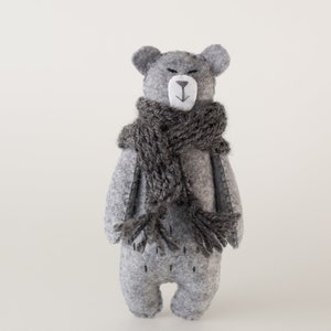 Felt Bear PDF Pattern, Woodland Plush Sewing Garland, Bear Baby Mobile, Cute Bear Toy Sewing Tutorial image 2