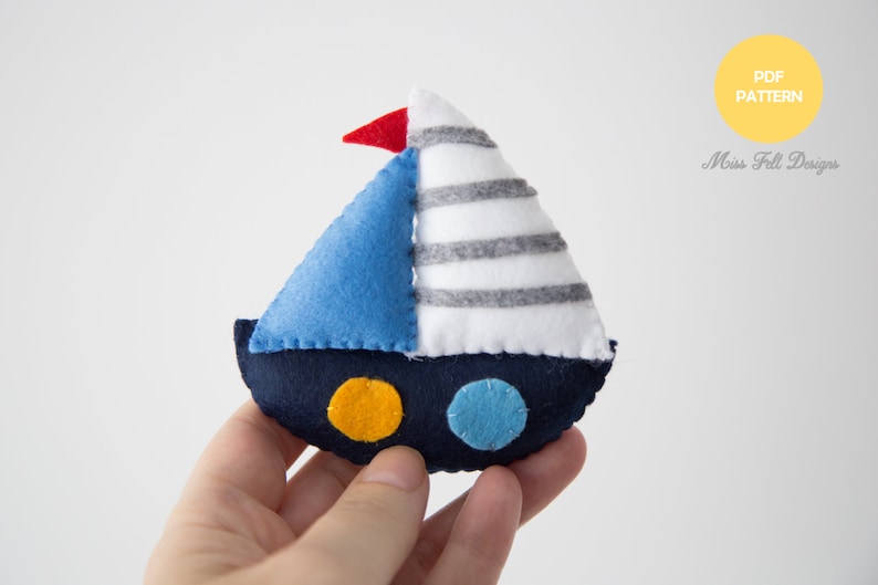 PDF Tutorial Transportation Mobile, Felt Pattern Nursery, Airplane Train Boat Car Cloud, Hot Air Balloon, Plushies Tutorial DIY image 3