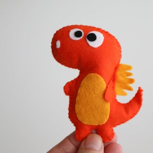 Felt pattern dinosaur PDF, Pattern dinosaur felt Sewing, Cute dinosaur ornament, DIY dinosaur sewing image 5