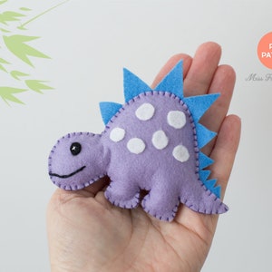 Dinosaur Felt Animals PDF pattern download, Plush Sewing Pattern for Ornaments, Baby Mobile, Cute dinosaur toy sewing tutorial image 6