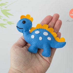 Dinosaur Felt Animals PDF pattern download, Plush Sewing Pattern for Ornaments, Baby Mobile, Cute dinosaur toy sewing tutorial image 4