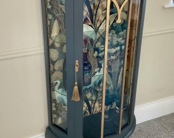 Vintage Cocktail Drinks Display Cabinet Mid Century