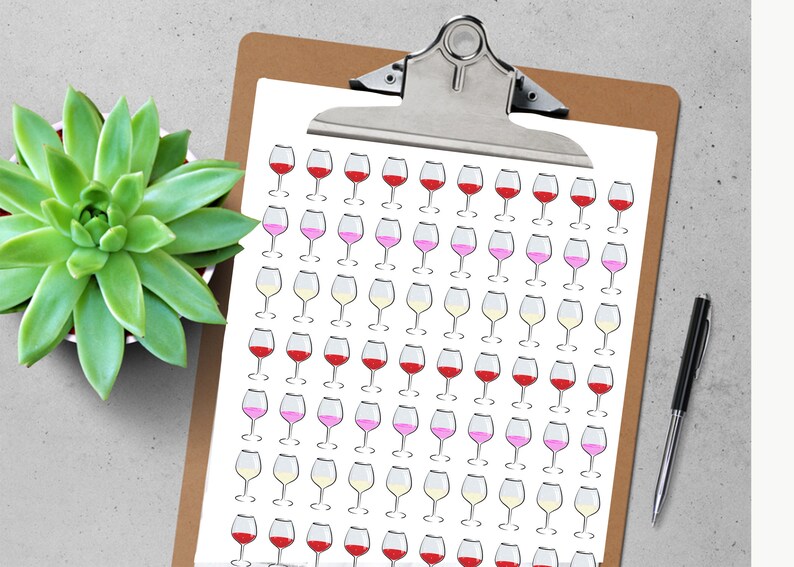 Alcohol Tracker Pegatinas para Bullet Journal / Diario / Vino Etsy