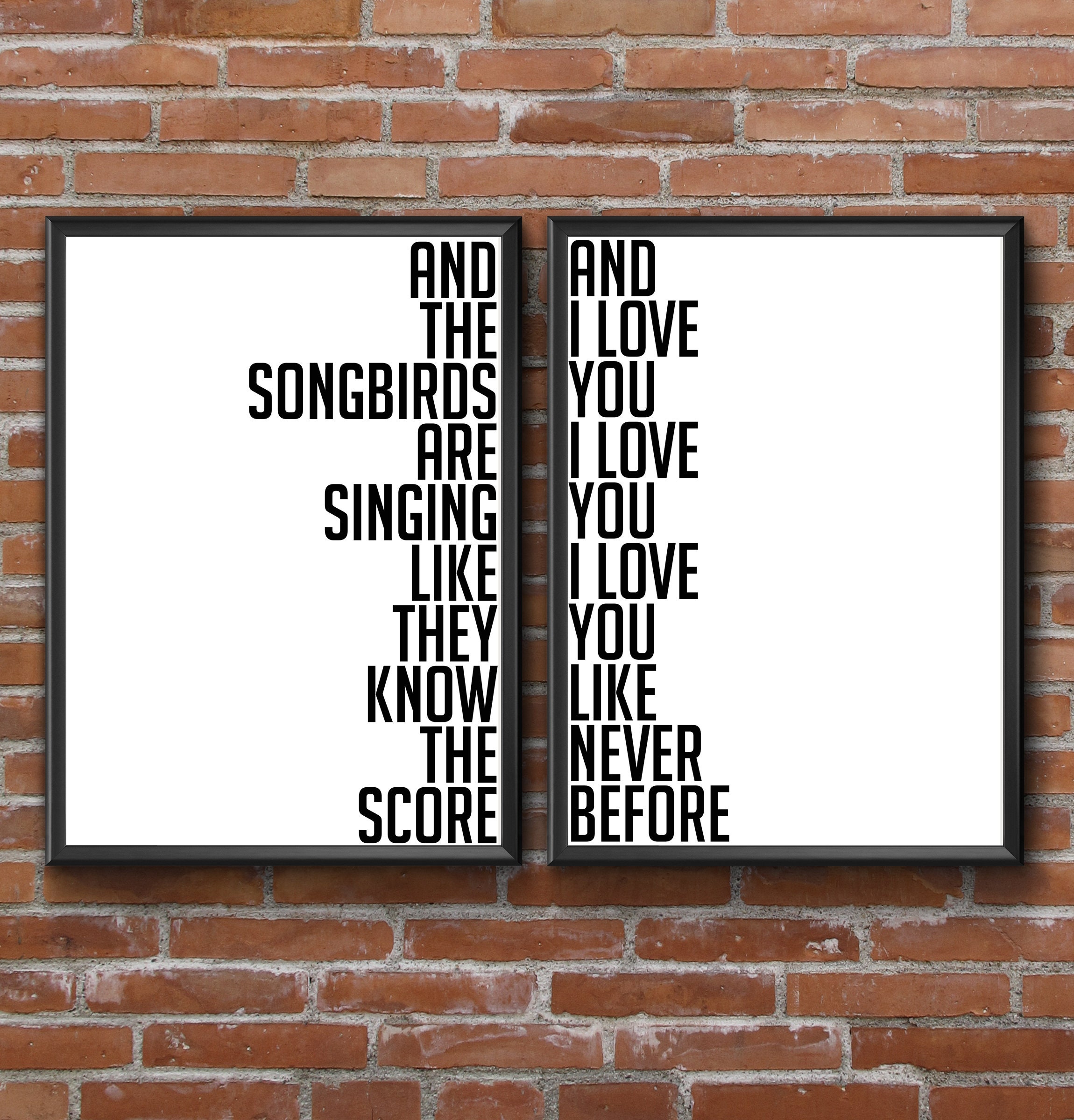 Set of 2 Fleetwood Mac Songbird Lyric Posters Wedding Song