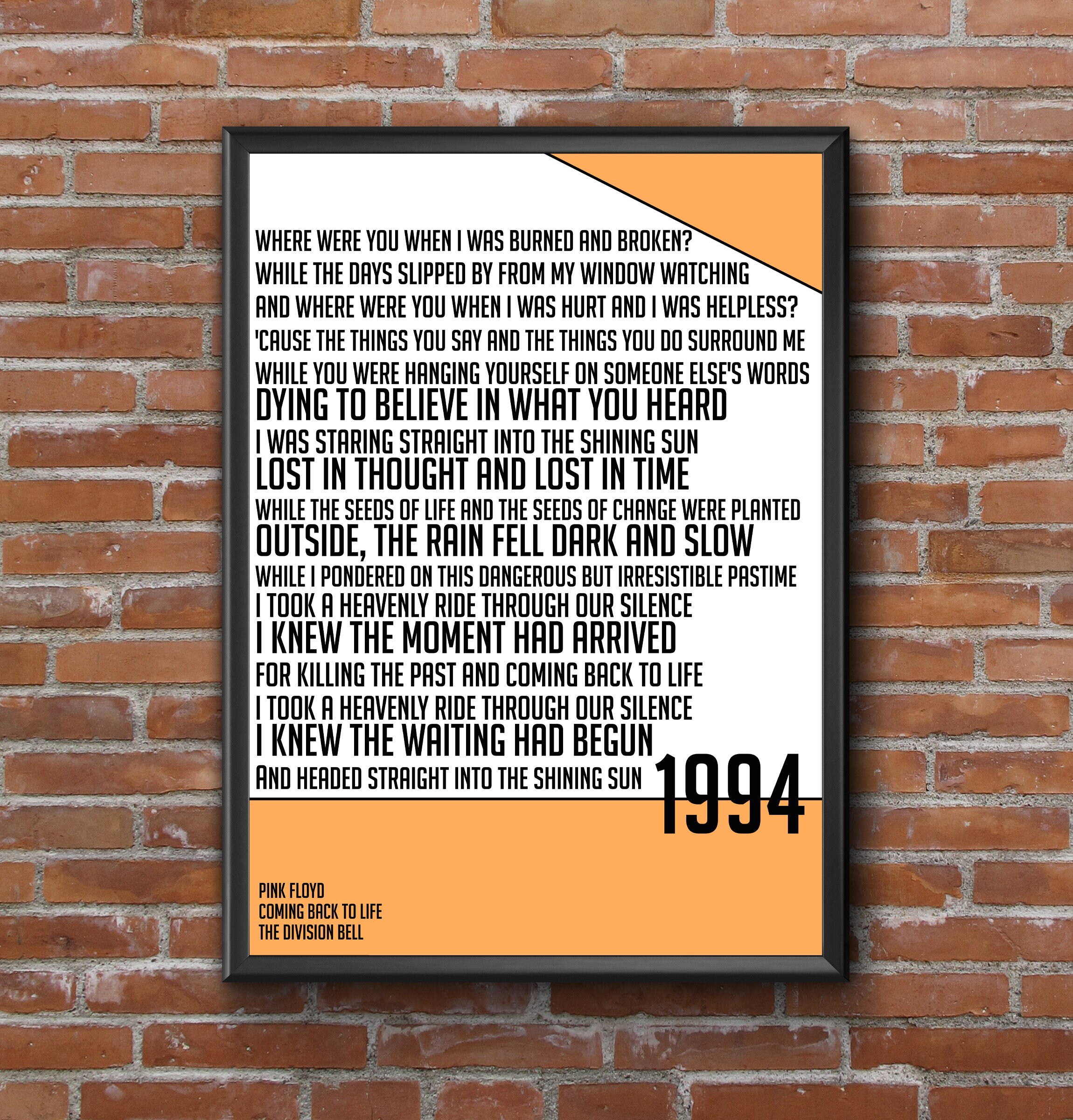 Coming Back To Life Pink Floyd Music Lyrics Art Print Etsy Coming back to life pink floyd music lyrics art print etsy
