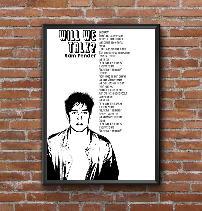 Liam gallagher for what it s worth lyrics portrait print etsy