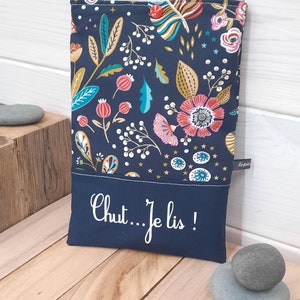 Pochette à livre de poche en coton imprimé, étui à livre, idée cadeau Noël, maîtresse... 6