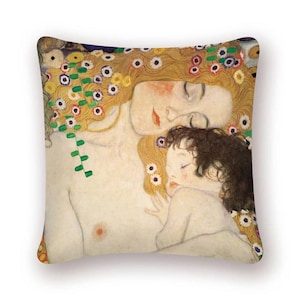 Housse de coussin originale impression d'art Gustave Klimt maison décoration salon canapé 45 cm x 45 cm image 7