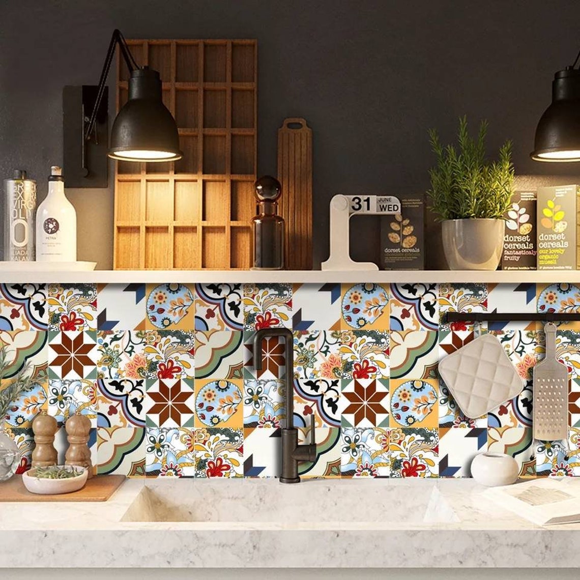 Aufkleber Bodenfliesen Marokkanische Dekoration zelij oriental | Etsy