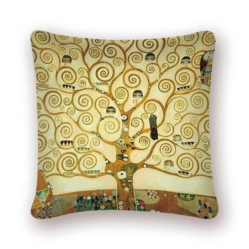 Housse de coussin originale impression d'art Gustave Klimt maison décoration salon canapé 45 cm x 45 cm image 6