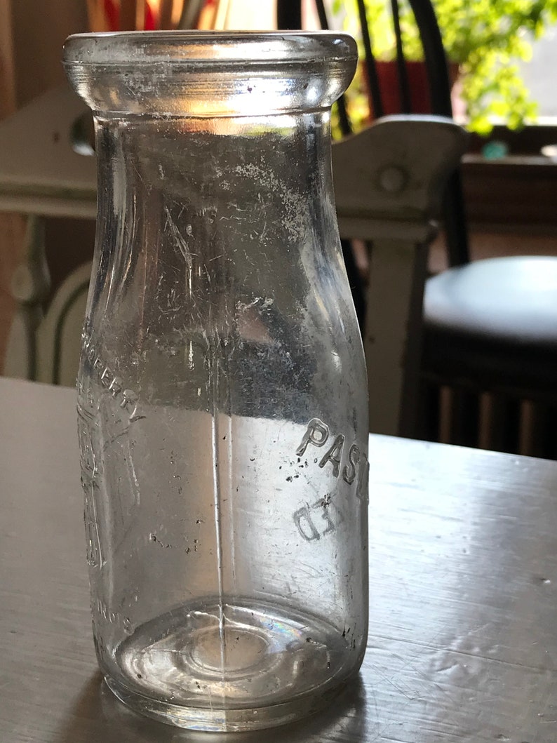 Half Pint United Dairy Co. Chicago Milk Bottle | Etsy