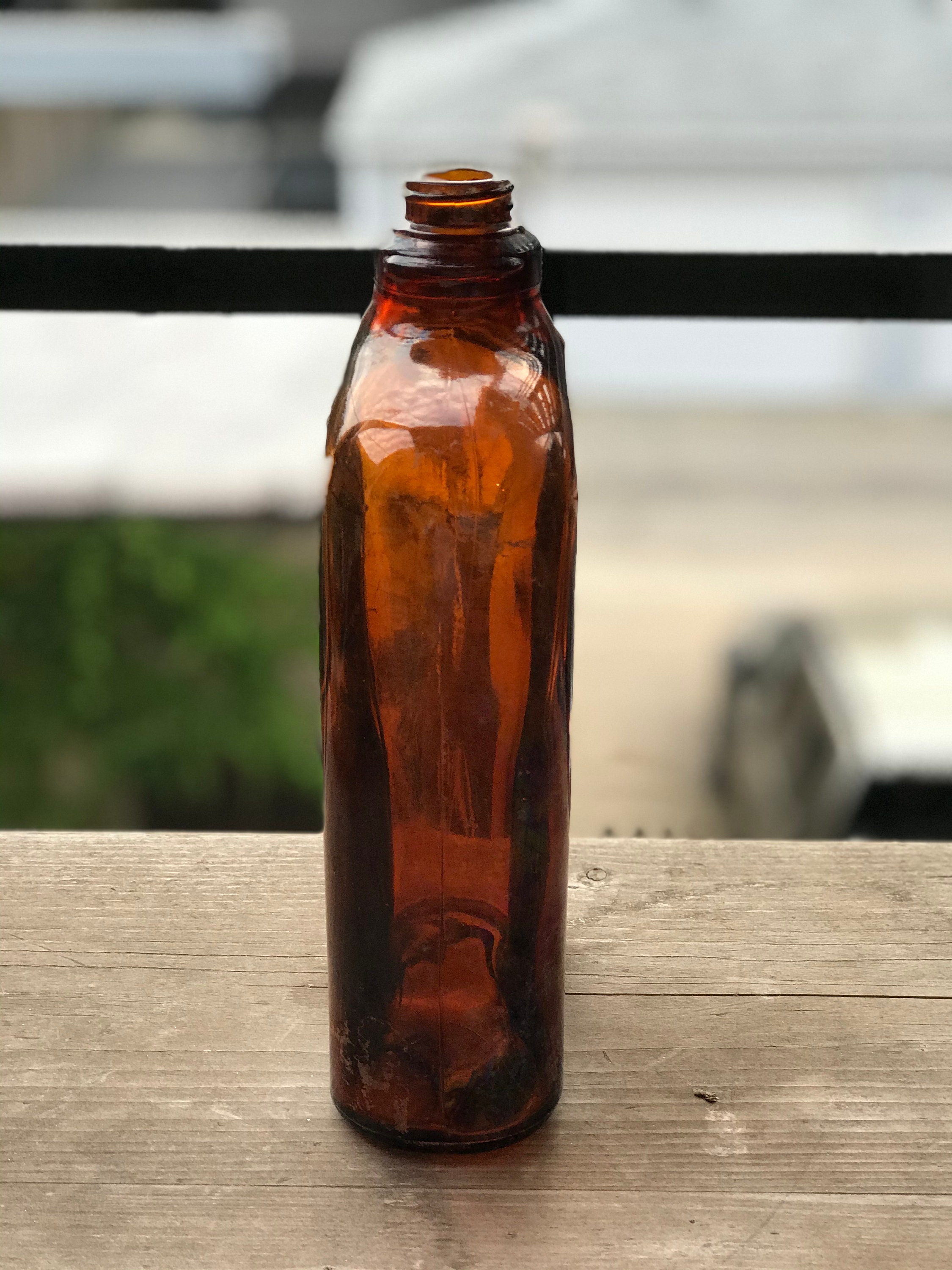 Quart Brown Alcohol Flask Etsy