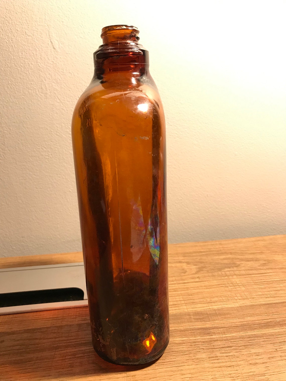 Quart Brown Alcohol Flask Etsy
