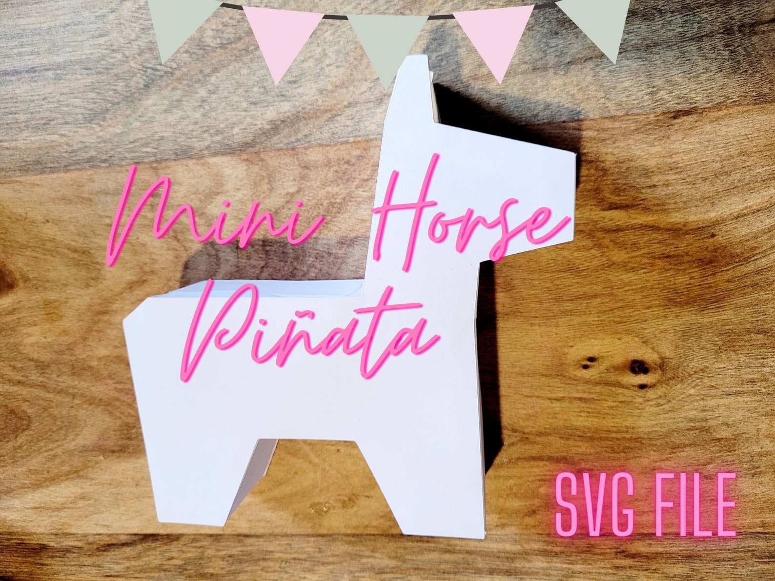 Pinata Tamplet Mini Horse Pinata, Svg Mini Pinata, Mini Unicorn Pinata, Mini Donkey ...