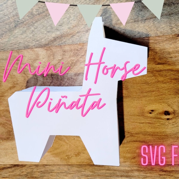 Mini Horse pinata, svg mini pinata, mini unicorn pinata, mini donkey pinata, Piñata template, 3d Piñata, pinata cut out, mini pinata svg