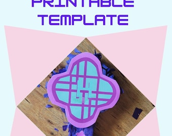 Huntrix Lightstick Printable mini pinata template
