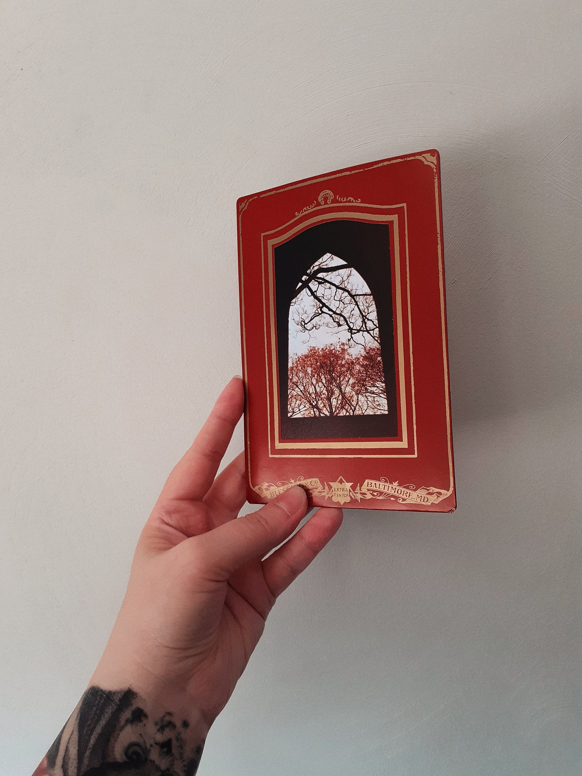 Automne Dans Le Cimetière, Photographie de Film Un Cadre Carte Cabinet Rouge, Sorcière Verte, Cadeau