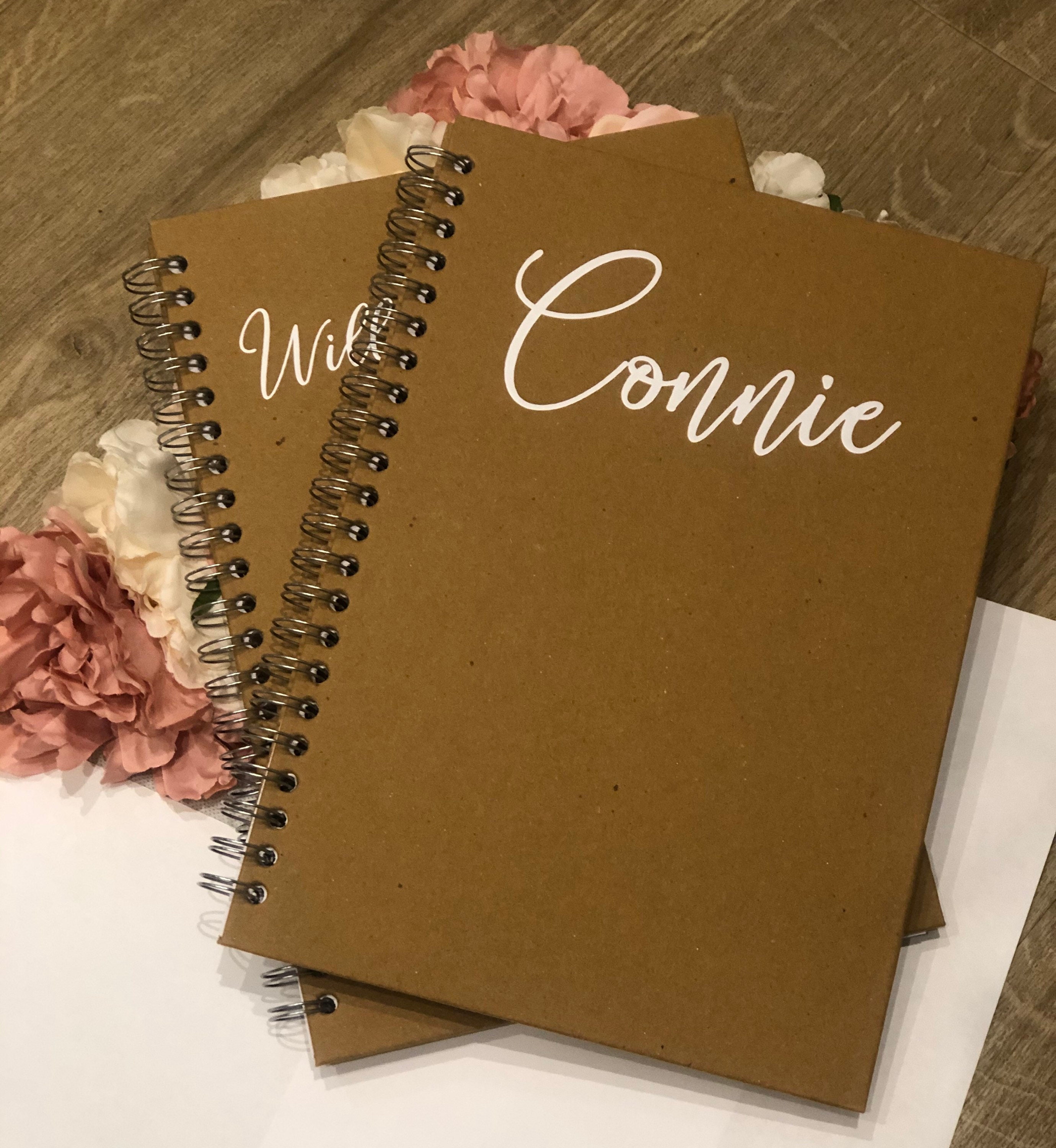A5 Kraft Spiral Notebook Personalised Notebook Journal Etsy
