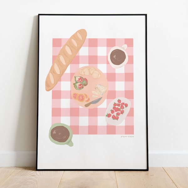 Pique-Nique French Picnic Poster Aesthetic Art Print