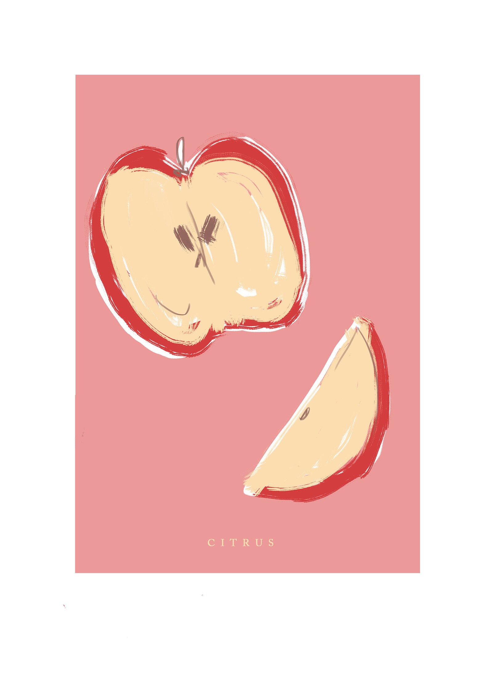 Apple Aesthetic Art Print Etsy