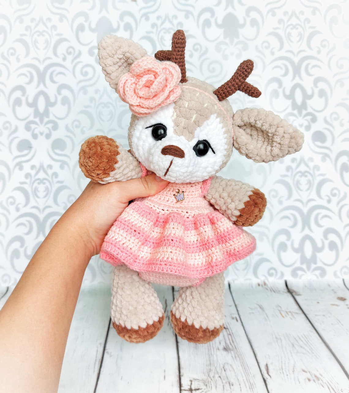 Amigurumi DEER crochet pattern animal in a dress Etsy