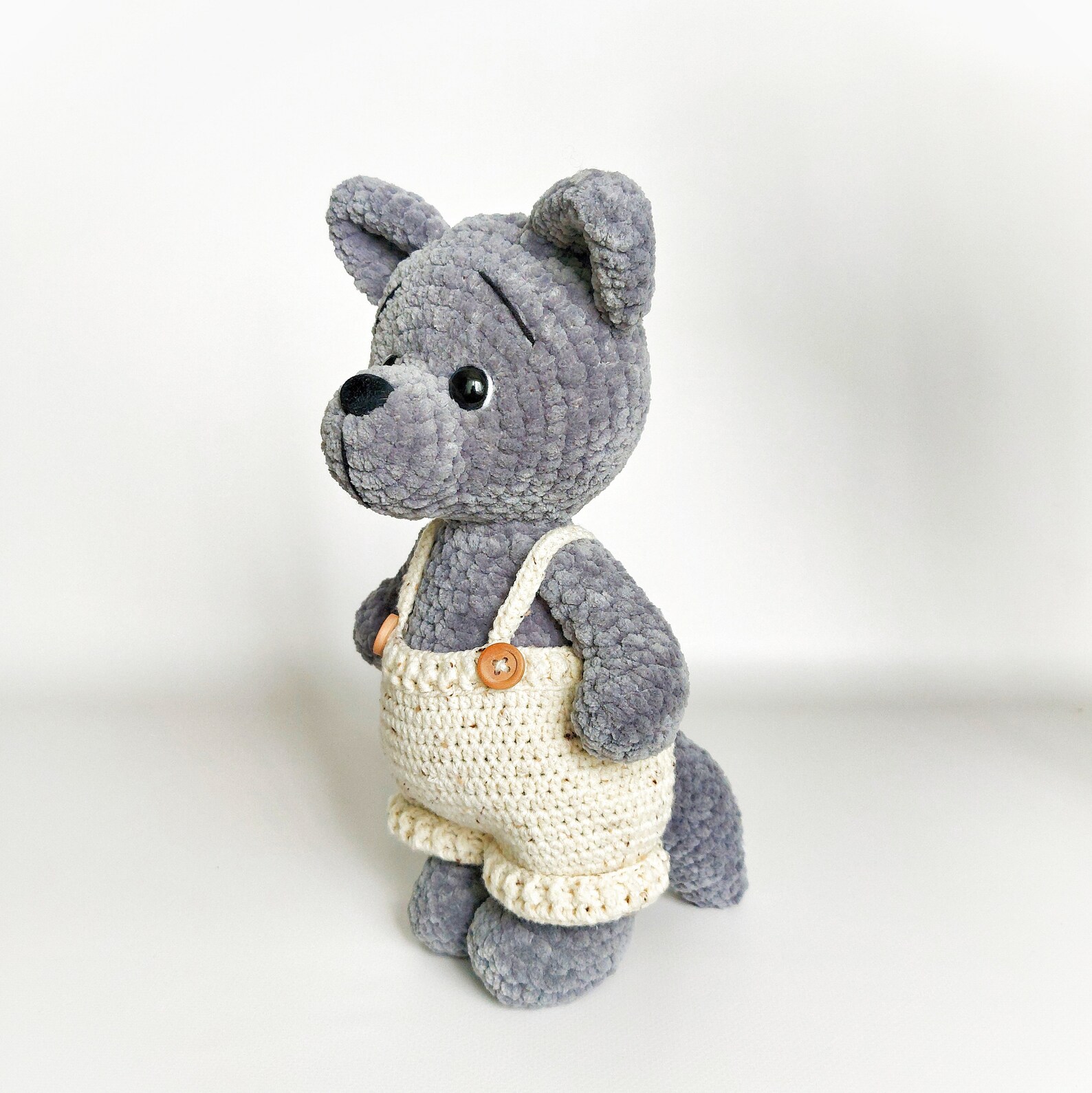 Wolf crochet pattern animal plush pattern amigurumi tutorial Etsy