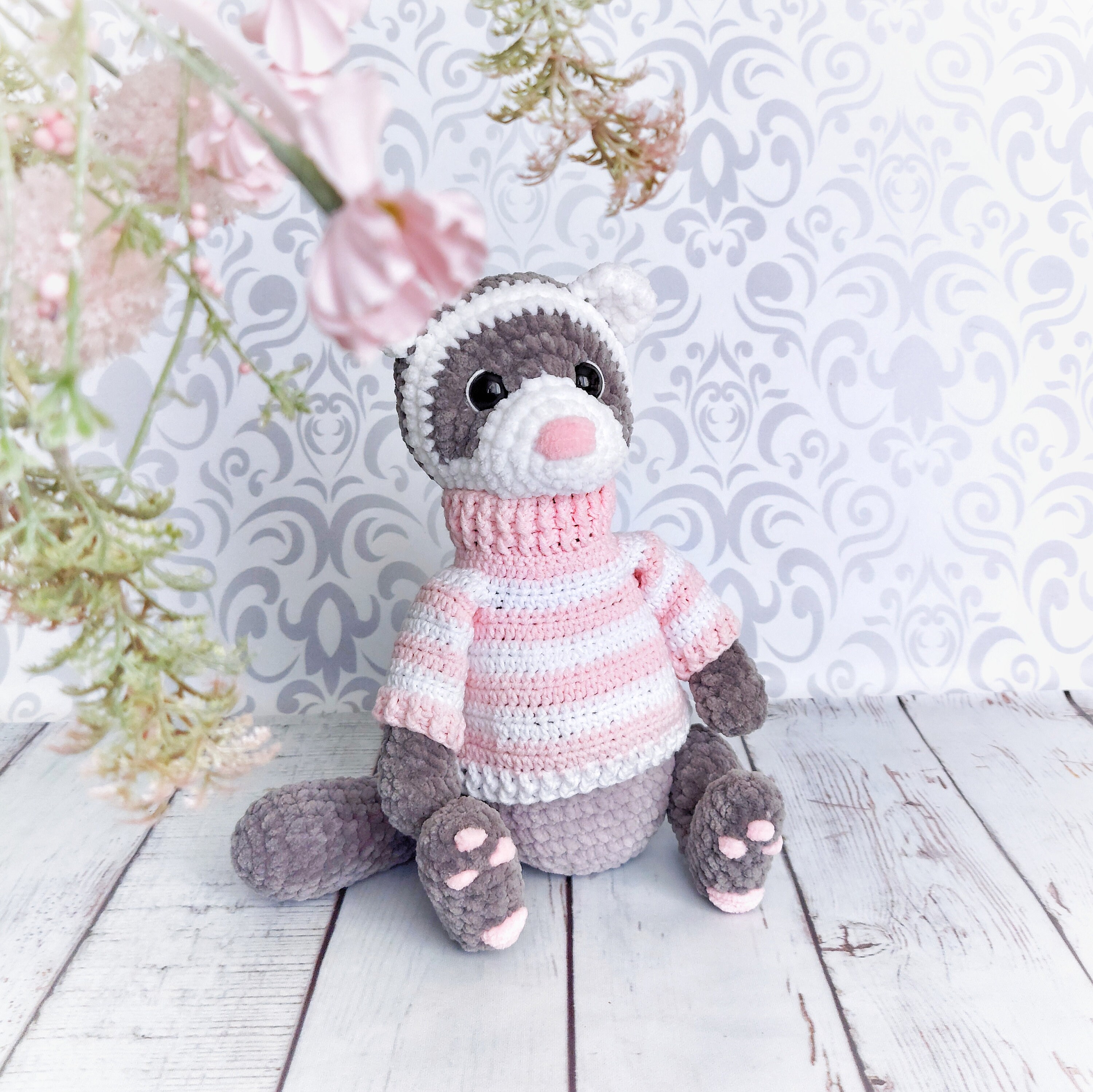 Ferret crochet pattern amigurumi crochet tutorial forest Etsy