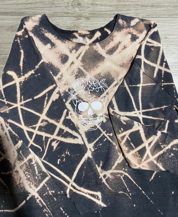 tie dye skull hoodie