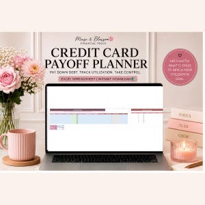 Credit Card Payoff Planner – Excel Debt & Utilization Tracker