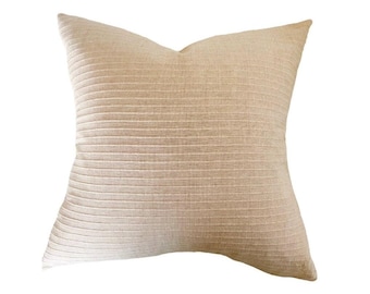 MIA || Blush pink textured stripe pillow cover