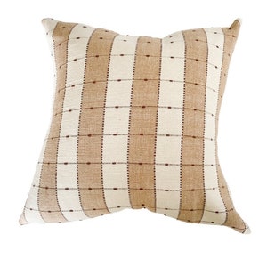 PORTER || Cream tan plaid pillow cover